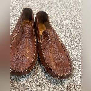 Mercanti Fiorentini Brown leather driver loafers